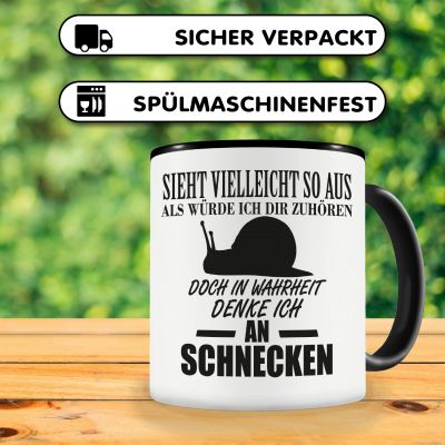 Tasse mit dem Motiv Ich denke an Schnecken - Ansicht 4