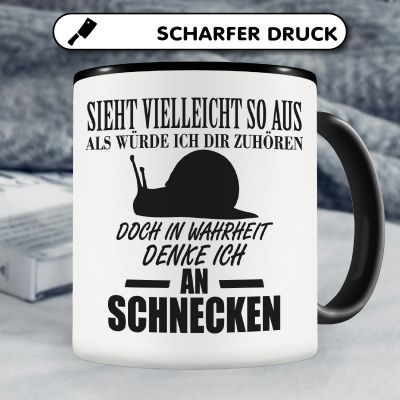 Tasse mit dem Motiv Ich denke an Schnecken - Ansicht 5
