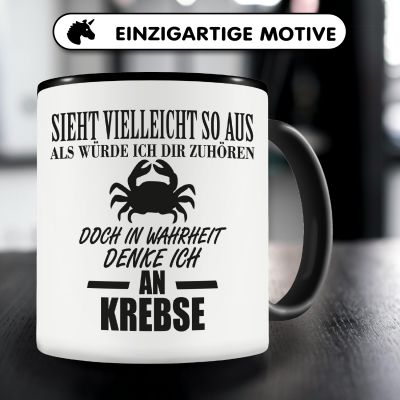 Tasse mit dem Motiv Ich denke an Krebse - Ansicht 3