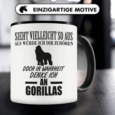 Tasse mit dem Motiv Ich denke an Gorillas - Ansicht 3