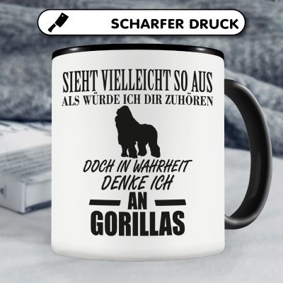 Tasse mit dem Motiv Ich denke an Gorillas - Ansicht 5