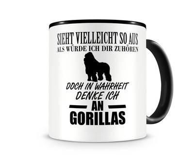 Tasse mit dem Motiv Ich denke an Gorillas - Ansicht 1