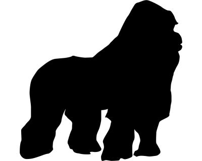 Gorilla als Aufkleber - Ansicht 1