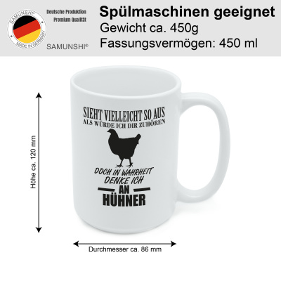 XXL Tasse mit dem Motiv Ich denke an Hhner - Ansicht 2