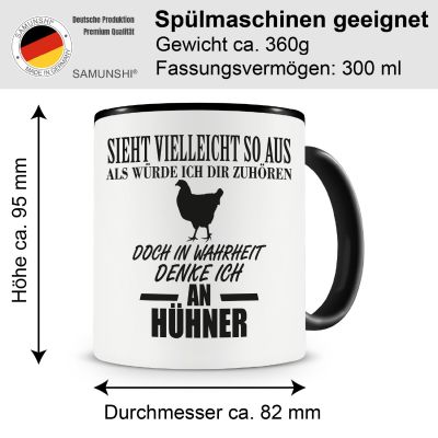 Tasse mit dem Motiv Ich denke an Hhner Tasse