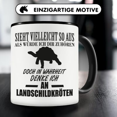 Tasse mit dem Motiv Ich denke an Landschildkrte - Ansicht 3