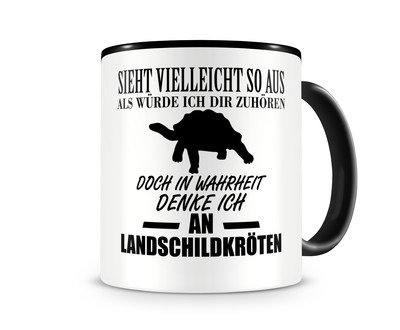 Tasse mit dem Motiv Ich denke an Landschildkrte