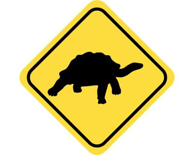 Warnschild Landschildkröte Aufkleber