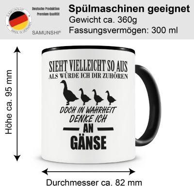 Tasse mit dem Motiv Ich denke an Gnse - Ansicht 2