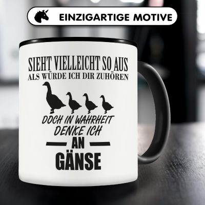 Tasse mit dem Motiv Ich denke an Gnse - Ansicht 3