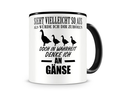 Tasse mit dem Motiv Ich denke an Gnse - Ansicht 1