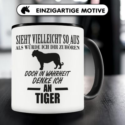 Tasse mit dem Motiv Ich denke an Tiger - Ansicht 3
