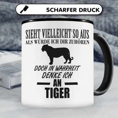Tasse mit dem Motiv Ich denke an Tiger - Ansicht 5
