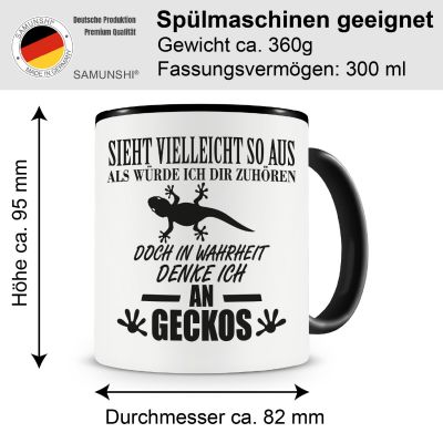 Tasse mit dem Motiv Ich denke an Geckos - Ansicht 2