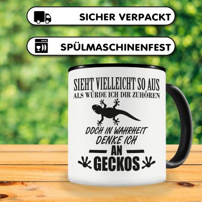 Tasse mit dem Motiv Ich denke an Geckos - Ansicht 4