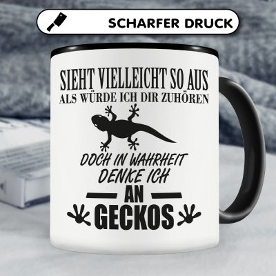 Tasse mit dem Motiv Ich denke an Geckos - Ansicht 5