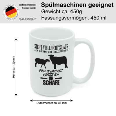 XXL Tasse mit dem Motiv Ich denke an Schafe - Ansicht 2