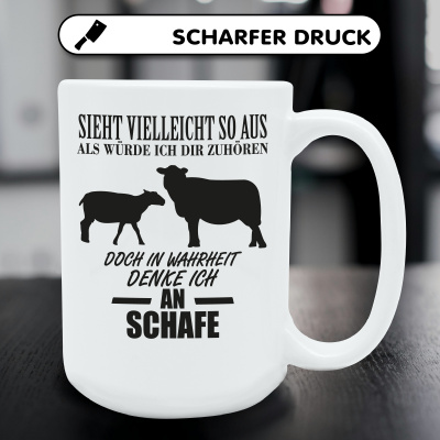 XXL Tasse mit dem Motiv Ich denke an Schafe - Ansicht 5
