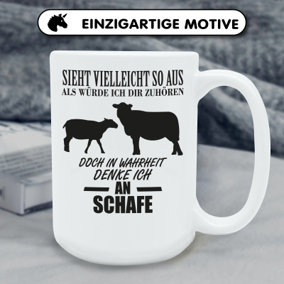 XXL Tasse mit dem Motiv Ich denke an Schafe - Ansicht 6