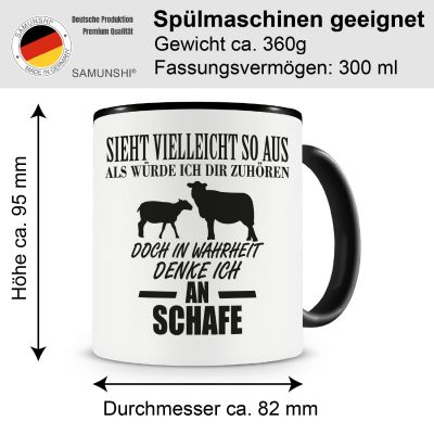 Tasse mit dem Motiv Ich denke an Schafe - Ansicht 2
