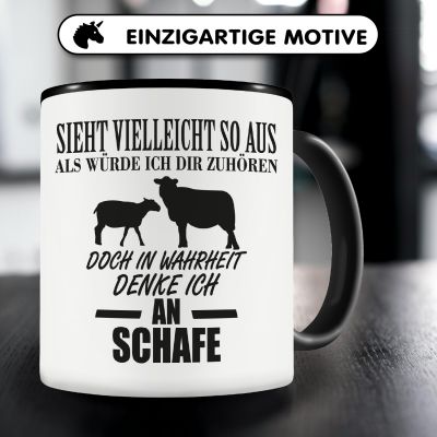 Tasse mit dem Motiv Ich denke an Schafe - Ansicht 3