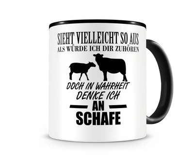 Tasse mit dem Motiv Ich denke an Schafe