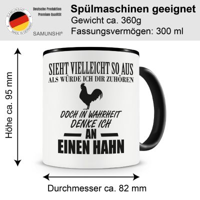 Tasse mit dem Motiv Ich denke an einen Hahn - Ansicht 2