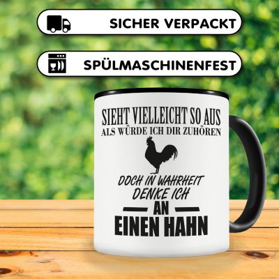 Tasse mit dem Motiv Ich denke an einen Hahn - Ansicht 4