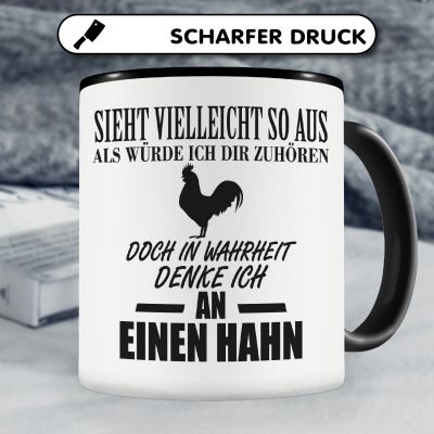 Tasse mit dem Motiv Ich denke an einen Hahn - Ansicht 5