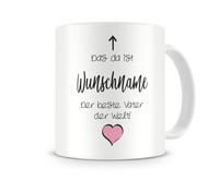 Tasse mit dem Motiv Der beste Vater der Welt Tasse Modellnummer  wei�/schwarz