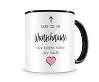 Tasse mit dem Motiv Der beste Vater der Welt Tasse Modellnummer  schwarz/schwarz