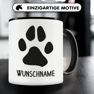 Tasse mit dem Motiv Pfote mit Name - Ansicht 3