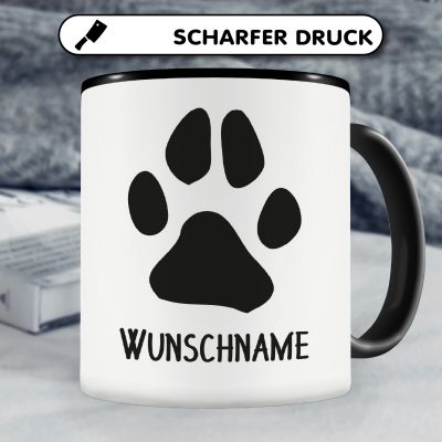 Tasse mit dem Motiv Pfote mit Name - Ansicht 5