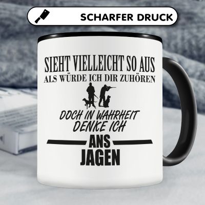 Tasse mit dem Motiv Ich denke ans Jagen - Ansicht 5