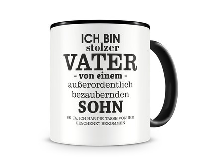 Tasse mit dem Motiv Ich bin stolzer Vater von einem Sohn - Ansicht 1