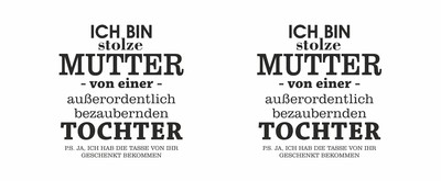 Tasse mit dem Motiv Ich bin stolze Mutter von einer Tochter - Ansicht 2