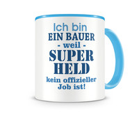 Tasse mit dem Motiv Ich bin ein Bauer Tasse Modellnummer  hellblau/hellblau