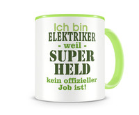 Tasse mit dem Motiv Ich bin Elektriker Tasse Modellnummer  grn 902/grn 902