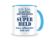 Tasse mit dem Motiv Ich bin Elektromechaniker Tasse Modellnummer  hellblau/hellblau