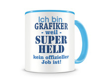 Tasse mit dem Motiv Ich bin Grafiker Tasse Modellnummer  hellblau/hellblau