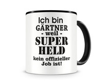 Tasse mit dem Motiv Ich bin Grtner Tasse Modellnummer  schwarz/schwarz