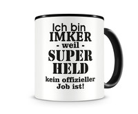 Tasse mit dem Motiv Ich bin Imker Tasse Modellnummer  schwarz/schwarz