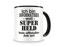 Tasse mit dem Motiv Ich bin Informatiker Tasse Modellnummer  schwarz/schwarz