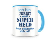Tasse mit dem Motiv Ich bin Jurist Tasse Modellnummer  hellblau/hellblau