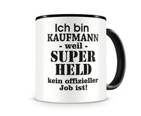 Tasse mit dem Motiv Ich bin Kaufmann Tasse Modellnummer  schwarz/schwarz