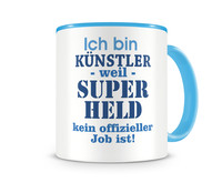 Tasse mit dem Motiv Ich bin Knstler Tasse Modellnummer  hellblau/hellblau
