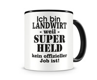 Tasse mit dem Motiv Ich bin Landwirt Tasse Modellnummer  schwarz/schwarz