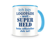 Tasse mit dem Motiv Ich bin Logopde Tasse Modellnummer  hellblau/hellblau