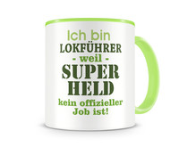 Tasse mit dem Motiv Ich bin Lokf�hrer Tasse Modellnummer  gr�n/gr�n