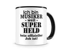 Tasse mit dem Motiv Ich bin Musiker Tasse Modellnummer  schwarz/schwarz